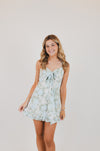 Blue Rose Mini Dress