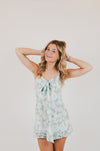 Blue Rose Mini Dress