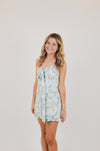 Blue Rose Mini Dress