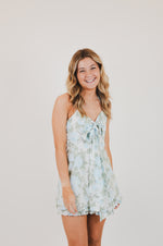 Blue Rose Mini Dress