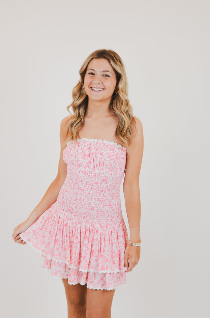 Smocked Body with Lace Trim