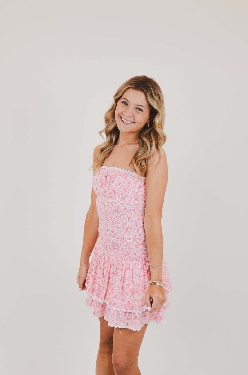 Smocked Body with Lace Trim