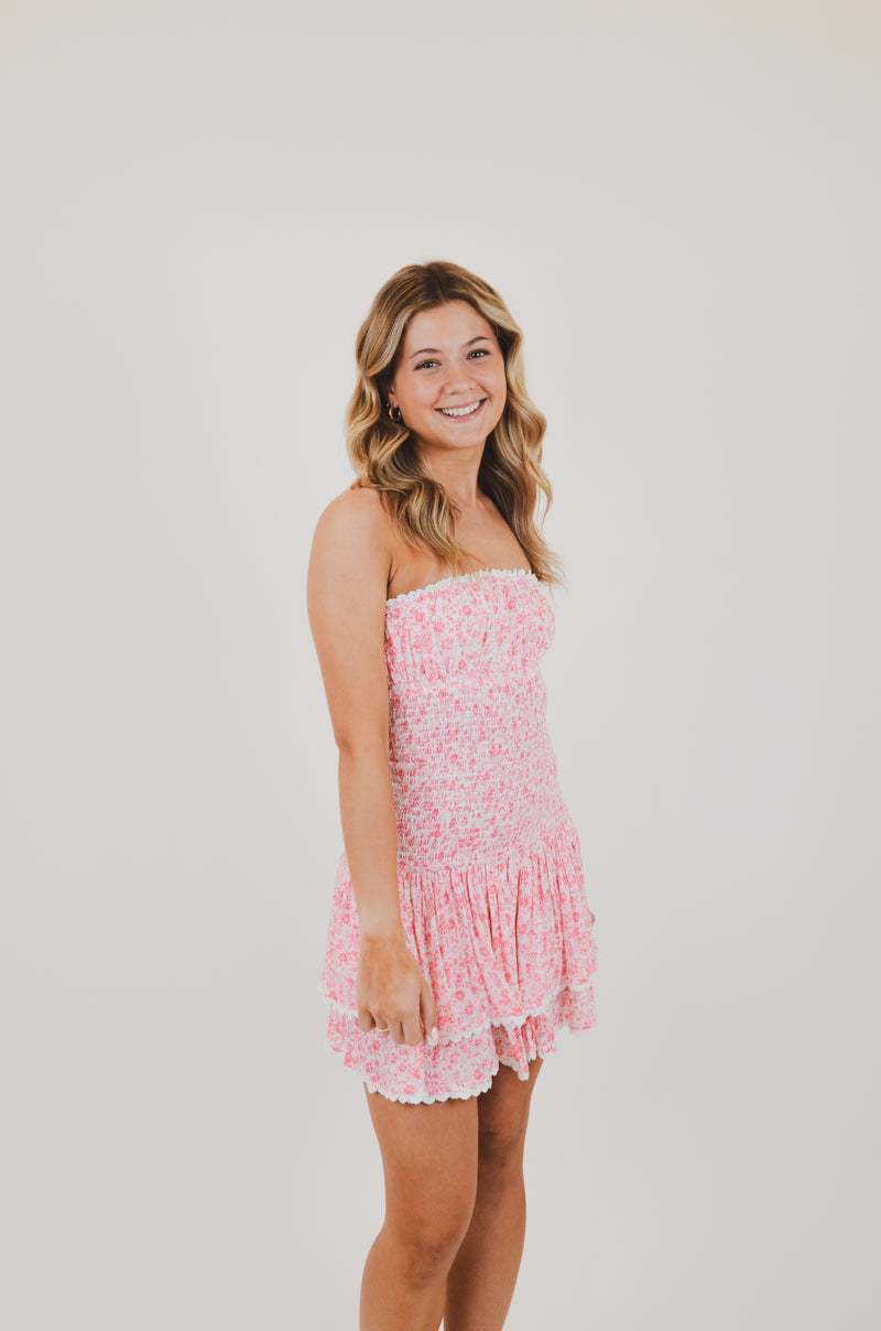 Smocked Body with Lace Trim