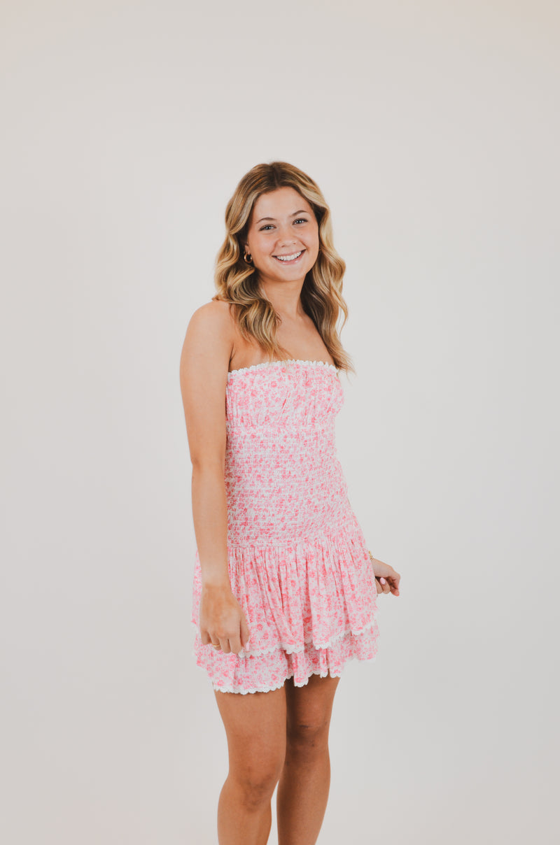 Smocked Body with Lace Trim