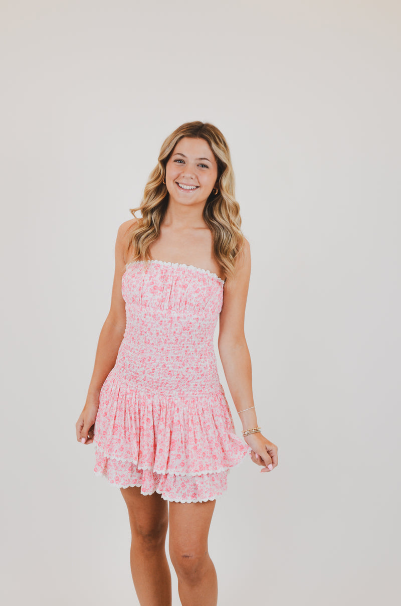 Smocked Body with Lace Trim
