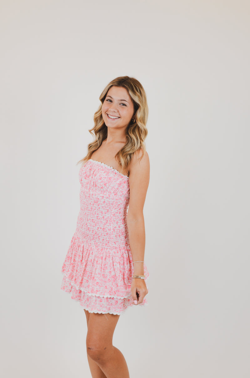 Smocked Body with Lace Trim