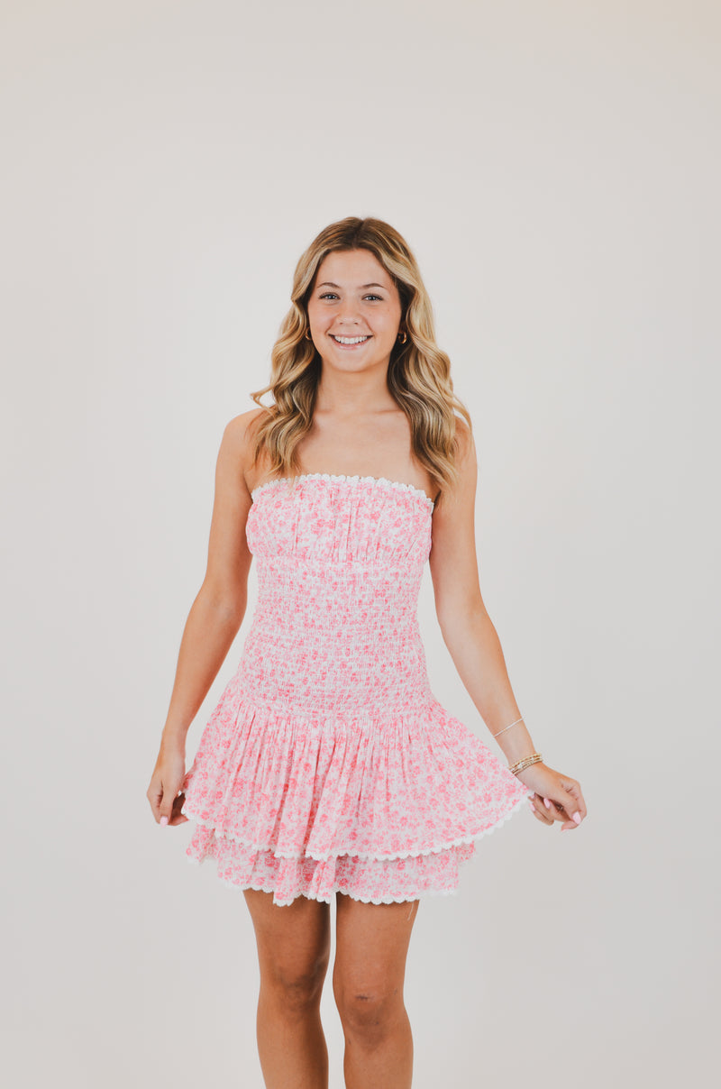 Smocked Body with Lace Trim