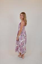 Paisley Print Contrast Binding Midi Dress