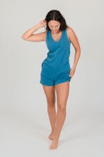 Dark Teal Knit Romper