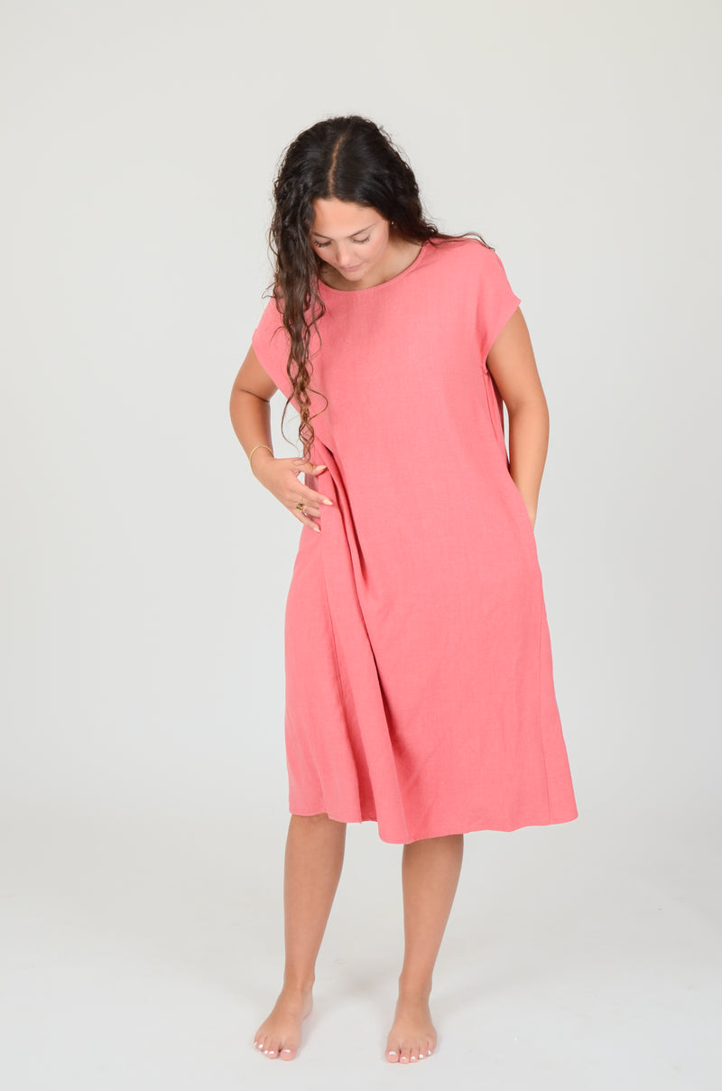 Starburst Casual Dress with Pockets