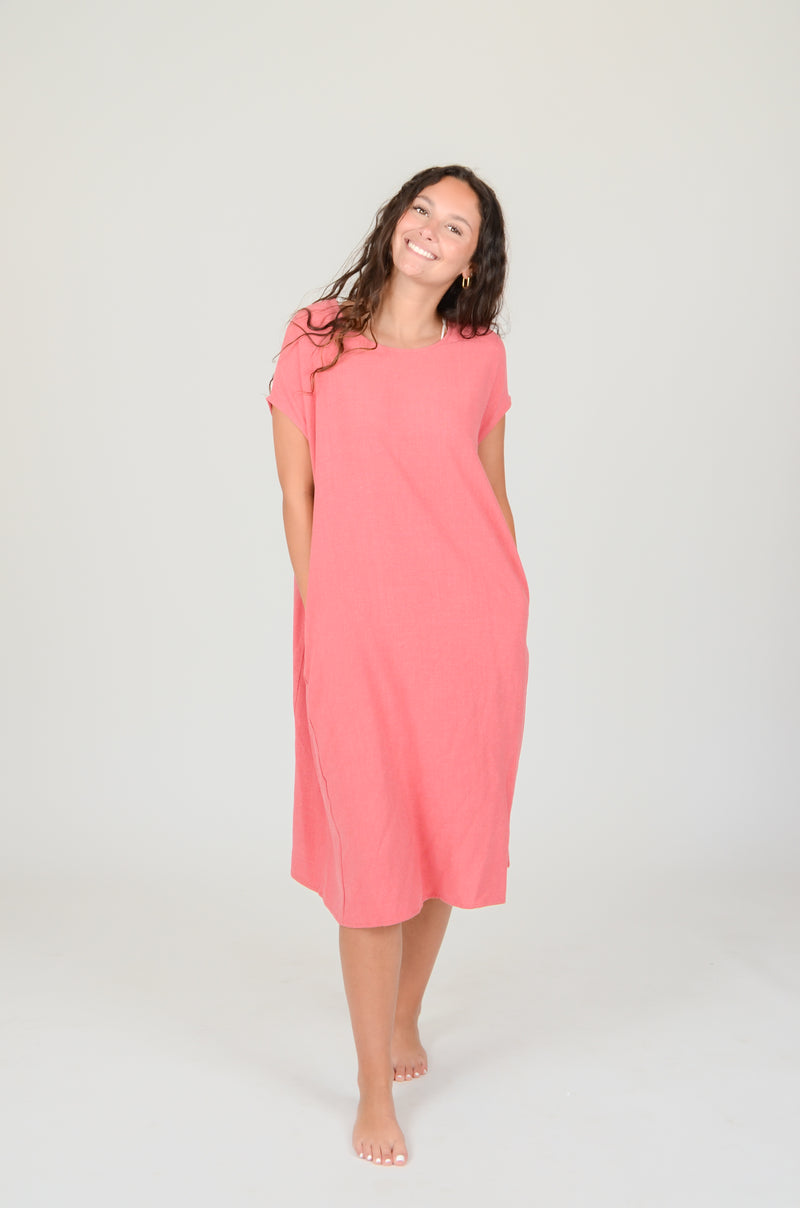 Starburst Casual Dress with Pockets