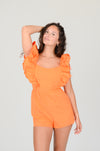 Sunkist Double Layered Ruffle Romper