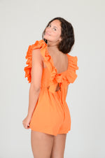 Sunkist Double Layered Ruffle Romper