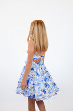 Blue Palm Dress