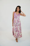 Paisley Print Contrast Binding Midi Dress