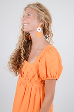 Circle Up in Orange and White Earrings