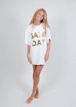 Gameday Sparkle Dress, White