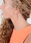 Orange and Gold Diamond Earrings