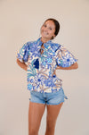 Blue Paisley Top