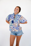 Blue Paisley Top