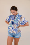 Blue Paisley Top