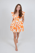 Orange Camo Romper