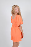 Easy Slide on Romper in Orange