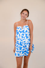 Blue Dress with White Flowers