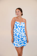 Blue Dress with White Flowers