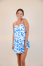 Blue Dress with White Flowers