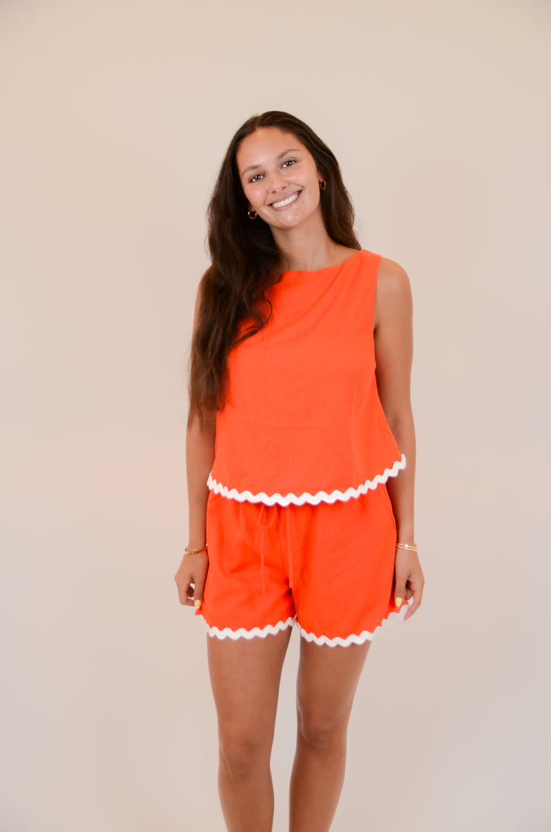 Orange Set with White Trim