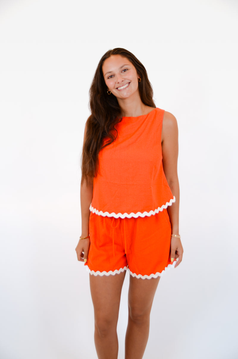 Orange Set with White Trim