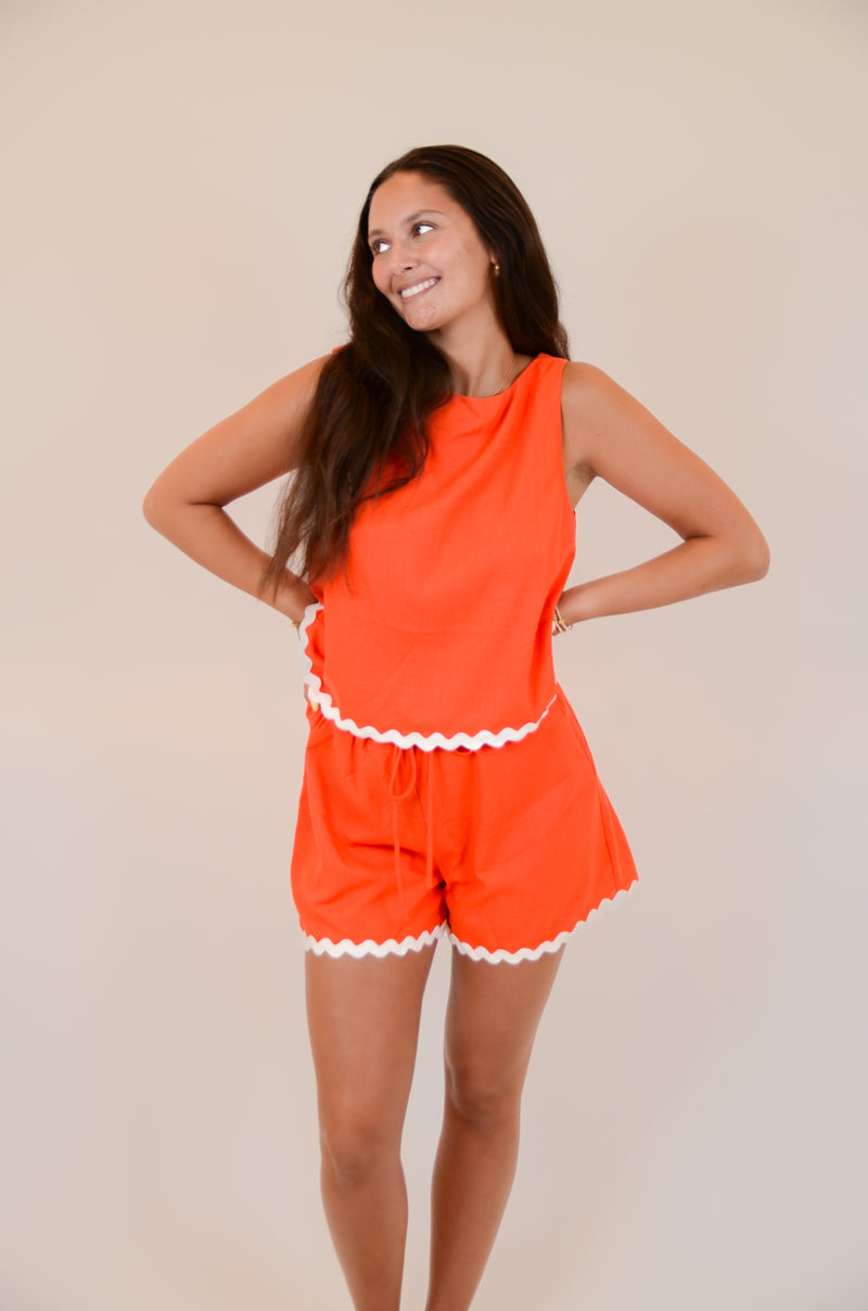 Orange Set with White Trim