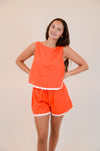 Orange Set with White Trim