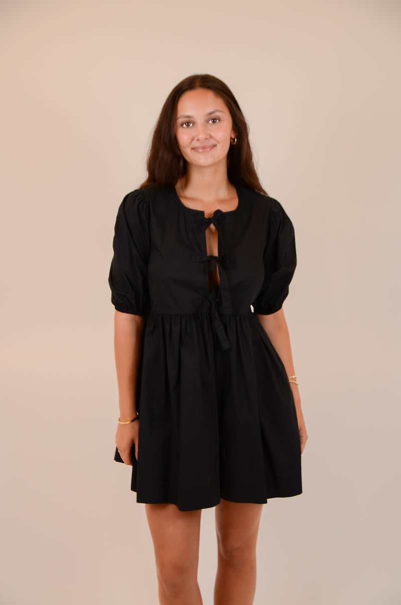 Black Dress with Bows