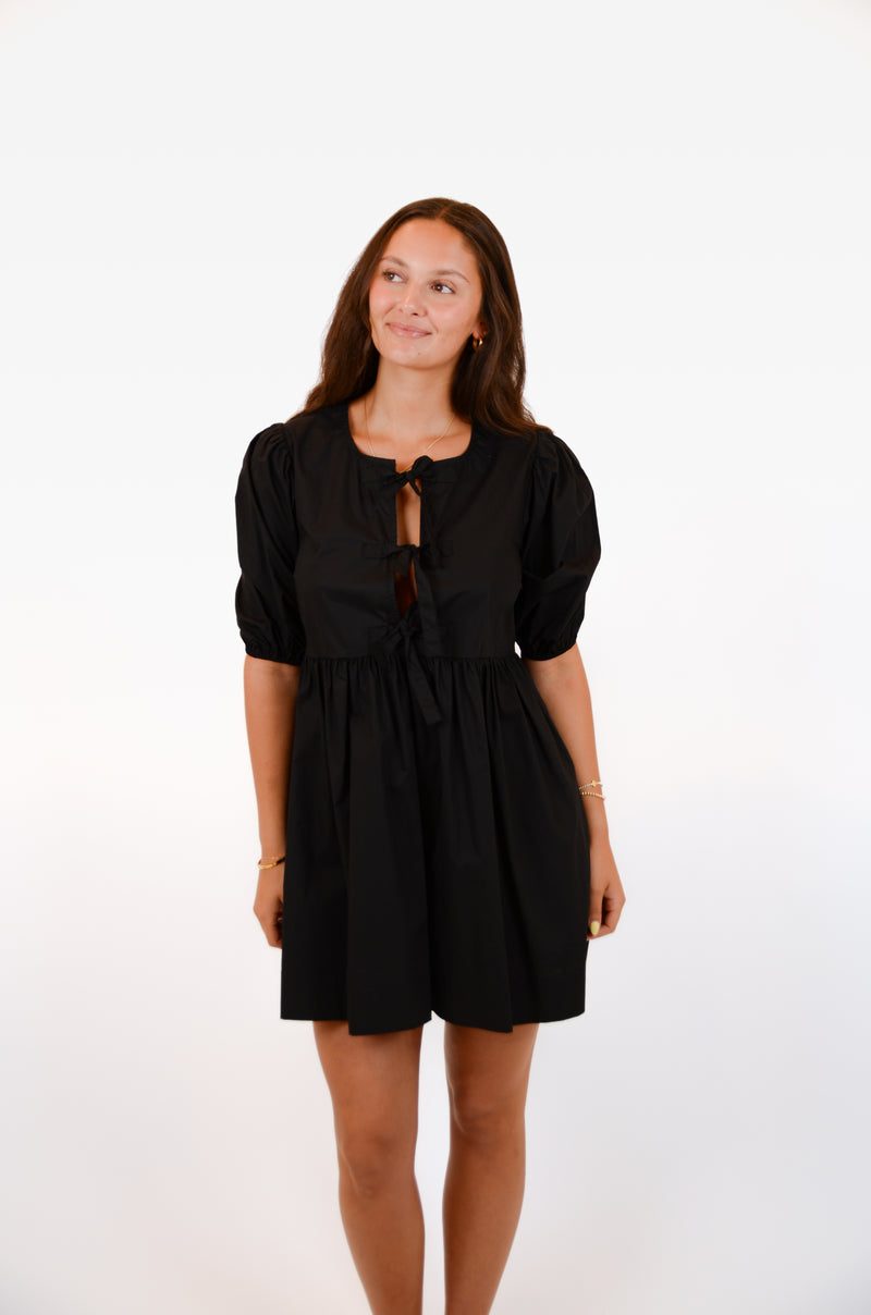 Black Dress with Bows