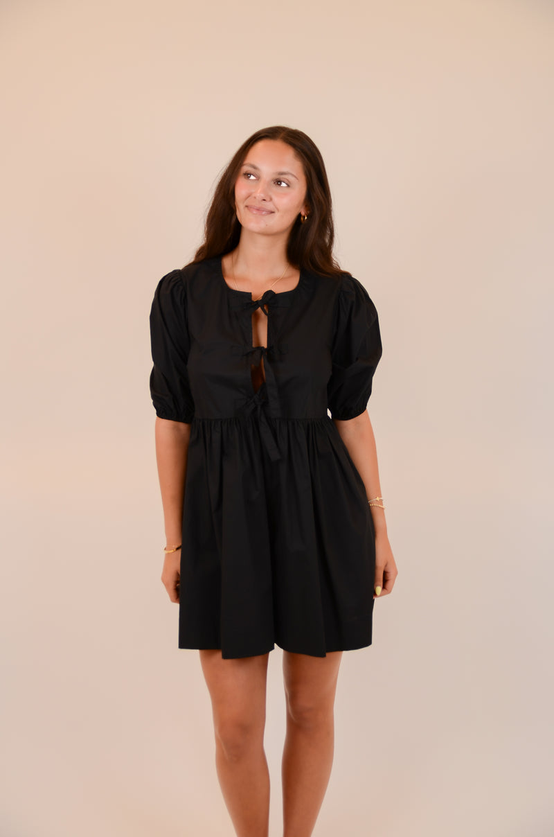 Black Dress with Bows