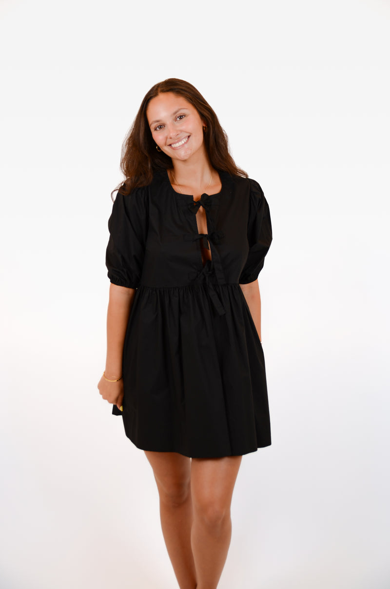 Black Dress with Bows