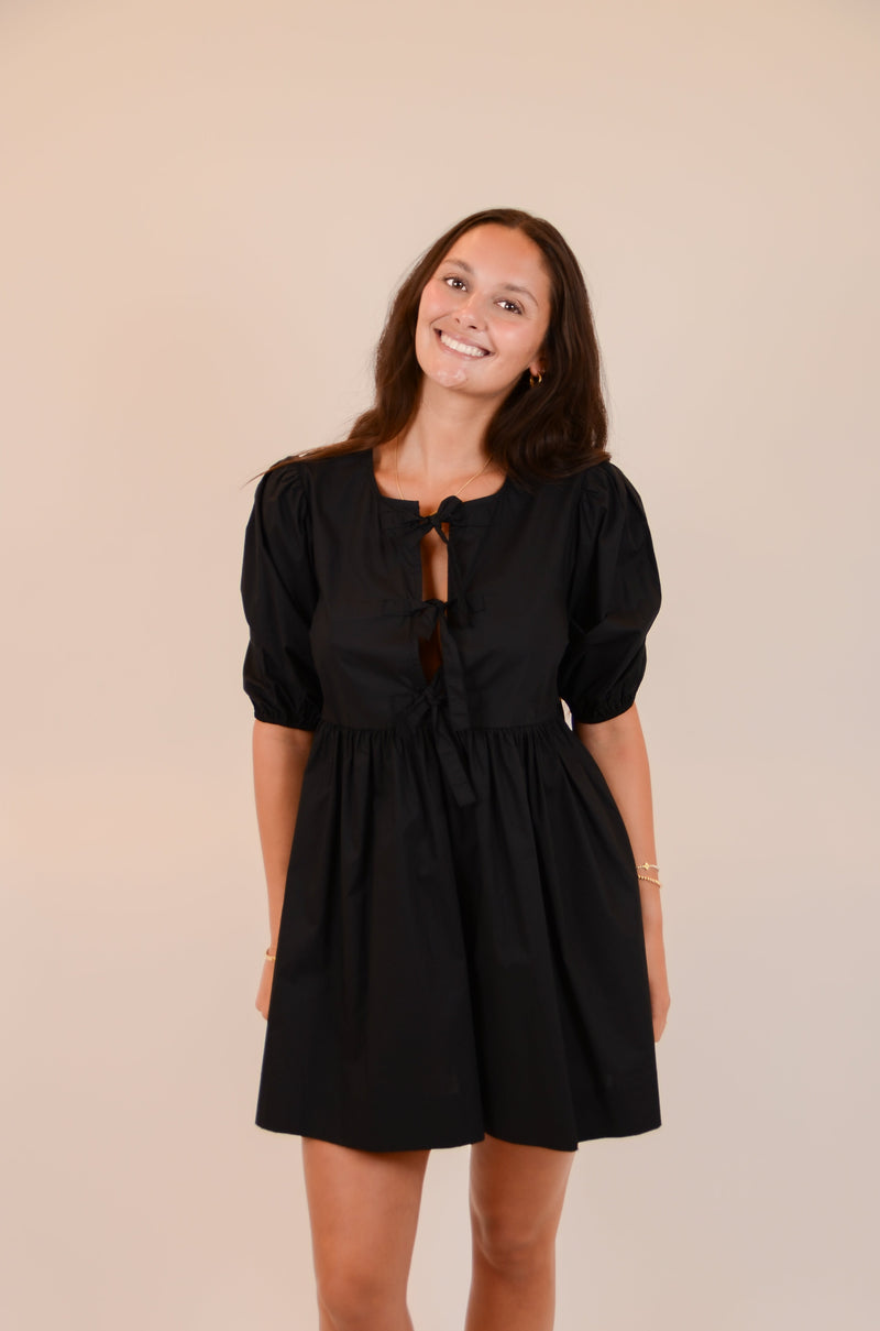 Black Dress with Bows
