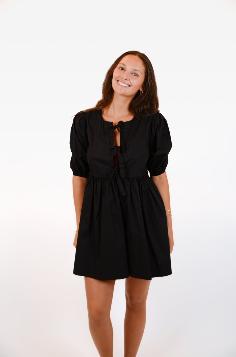 Black Dress with Bows