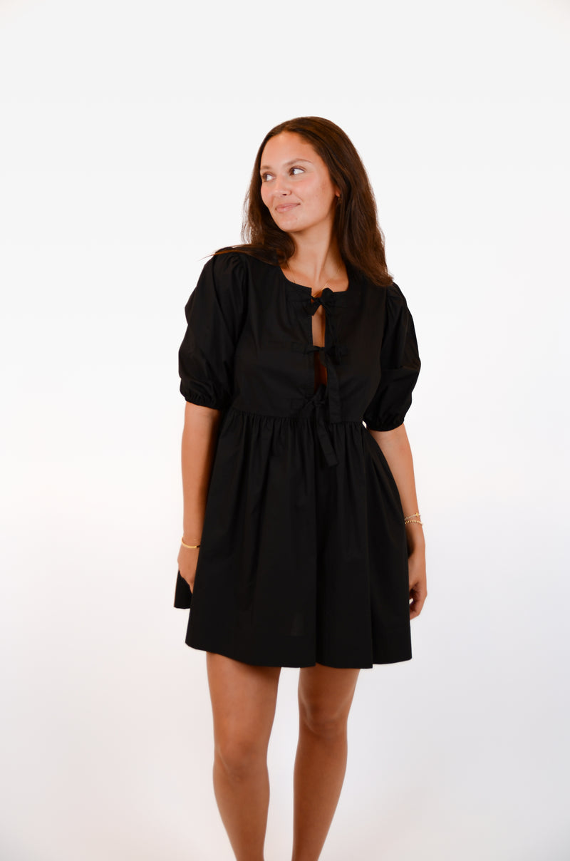 Black Dress with Bows
