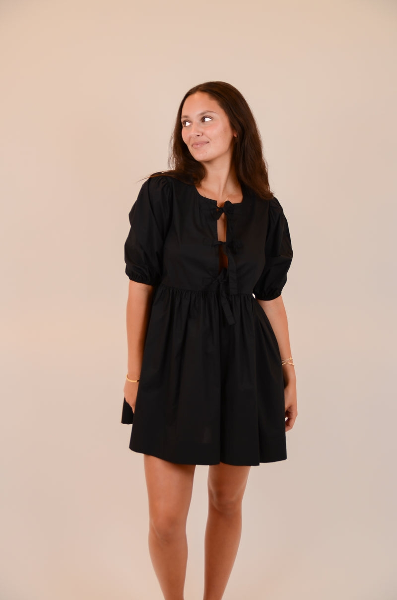 Black Dress with Bows