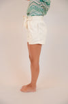 Cream Shorts with No Zipper