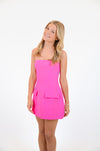 Strapless Bubble Gum Skort Dress