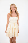 Cream Ruffle Dress
