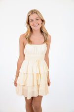 Cream Ruffle Dress
