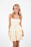 Cream Ruffle Dress