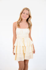 Cream Ruffle Dress