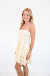Cream Ruffle Dress