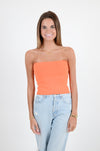 Strapless Orange Top